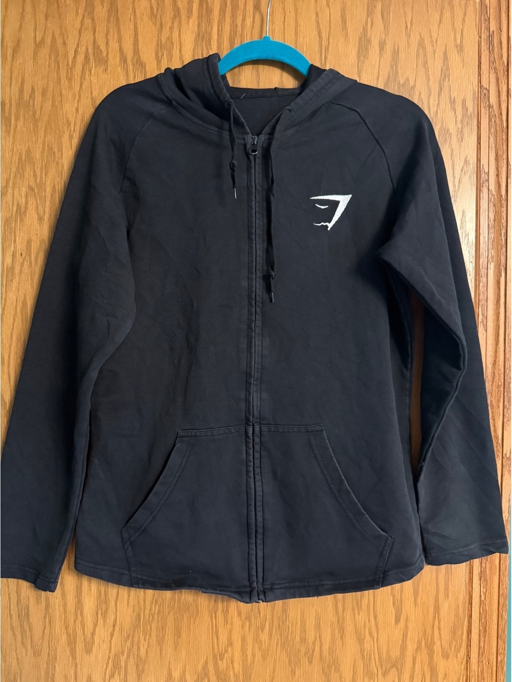 Gymshark Women’s Black Zip-Up Hoodie Size Small - Picture 2 of 4